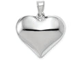 FJC Finejewelers 14k White Gold Polished Hollow Heart Charm