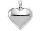 FJC Finejewelers 14k White Gold Polished Hollow Heart Charm