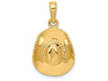 FJC Finejewelers 14k Yellow Gold 3d Cowboy Hat Charm
