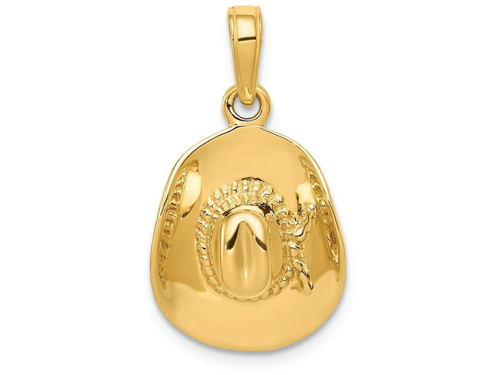 FJC Finejewelers 14k Yellow Gold 3d Cowboy Hat Charm