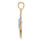FJC Finejewelers 14k Two-tone Gold Hummingbird Charm