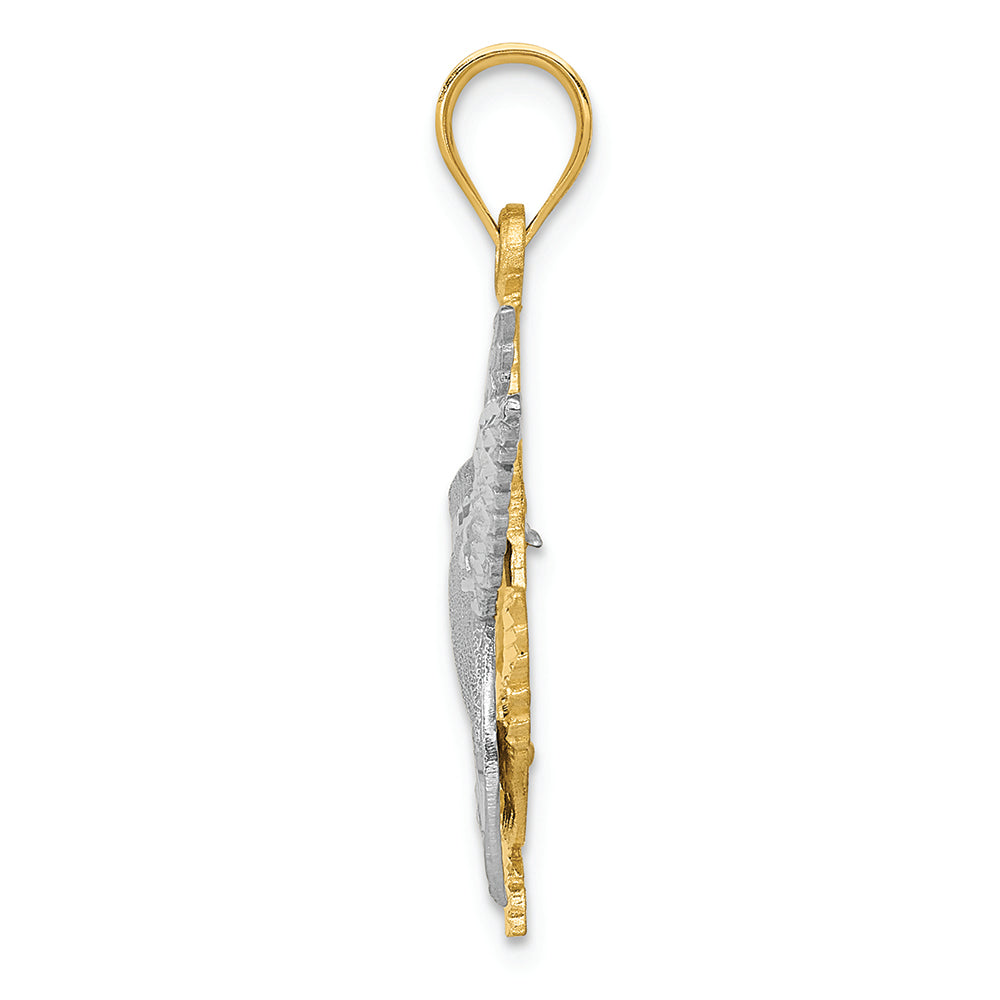 FJC Finejewelers 14k Two-tone Gold Hummingbird Charm
