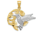 FJC Finejewelers 14k Two-tone Gold Hummingbird Charm