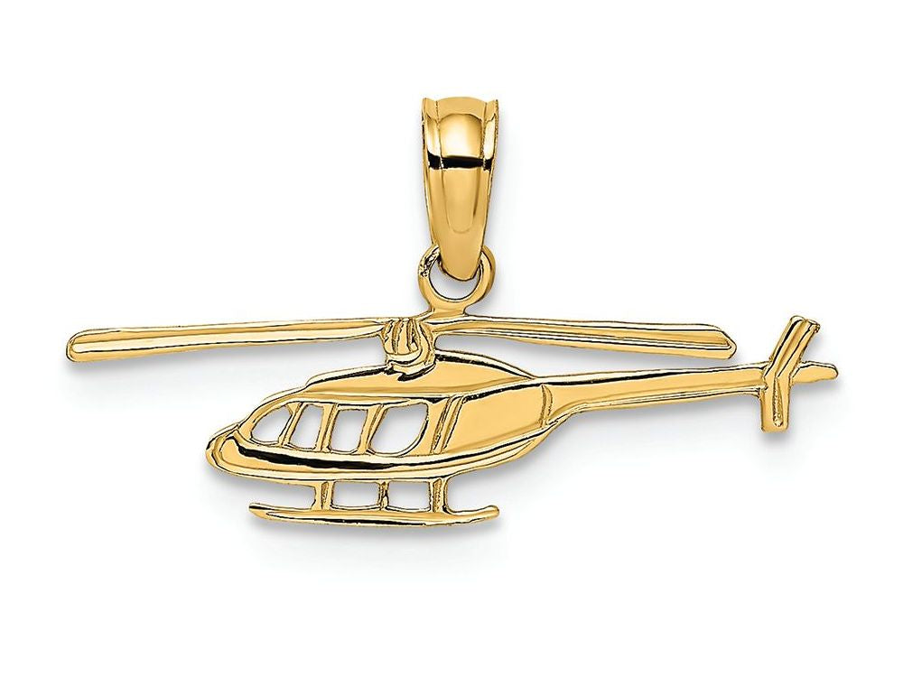 FJC Finejewelers 14k Yellow Gold Helicopter Charm