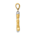 FJC Finejewelers 14k Yellow Gold with Rhodium 3d Mermaid Charm