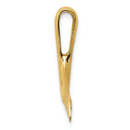 FJC Finejewelers 14k Yellow Gold Whale Tail Chain Slide Charm