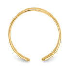 FJC Finejewelers 14k Yellow Gold Mill Grain Adjustable Toe Ring 3mm wide