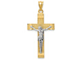 FJC Finejewelers 14k Two-tone Gold Inri Crucifix Charm