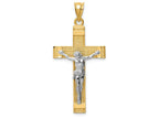 FJC Finejewelers 14k Two-tone Gold Inri Crucifix Charm