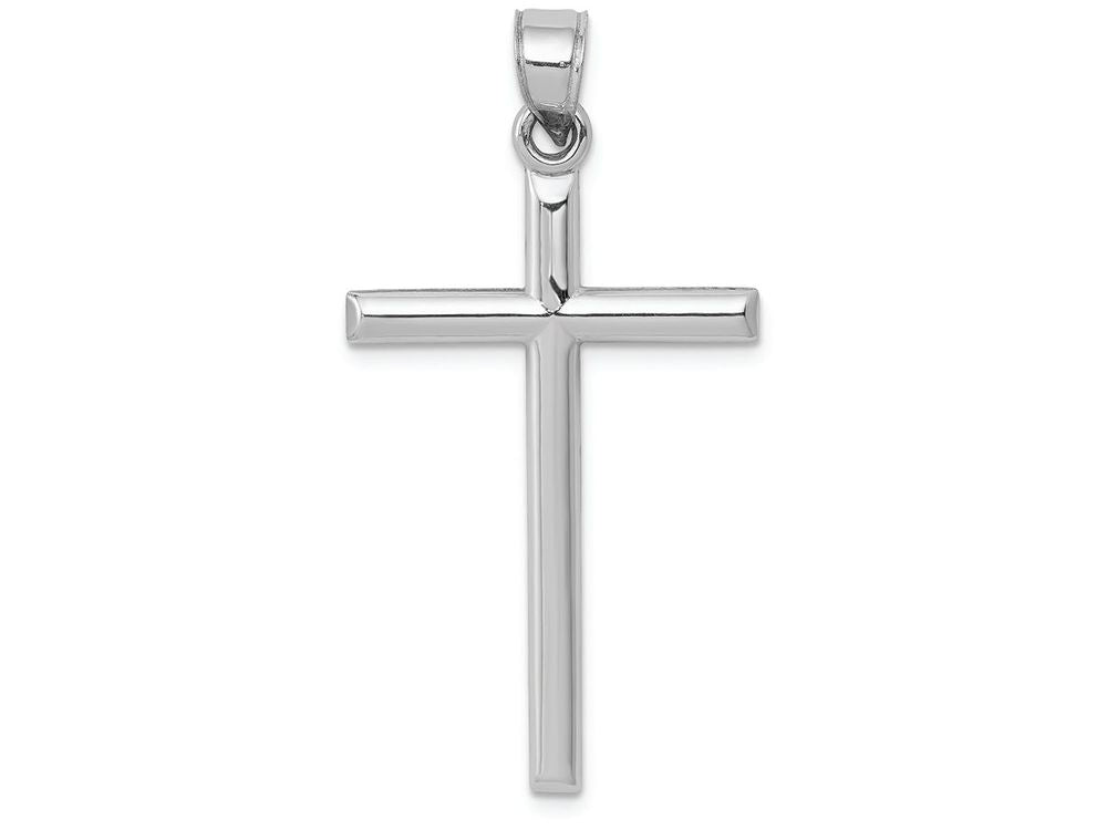 FJC Finejewelers 14k White Gold Hollow Cross Charm