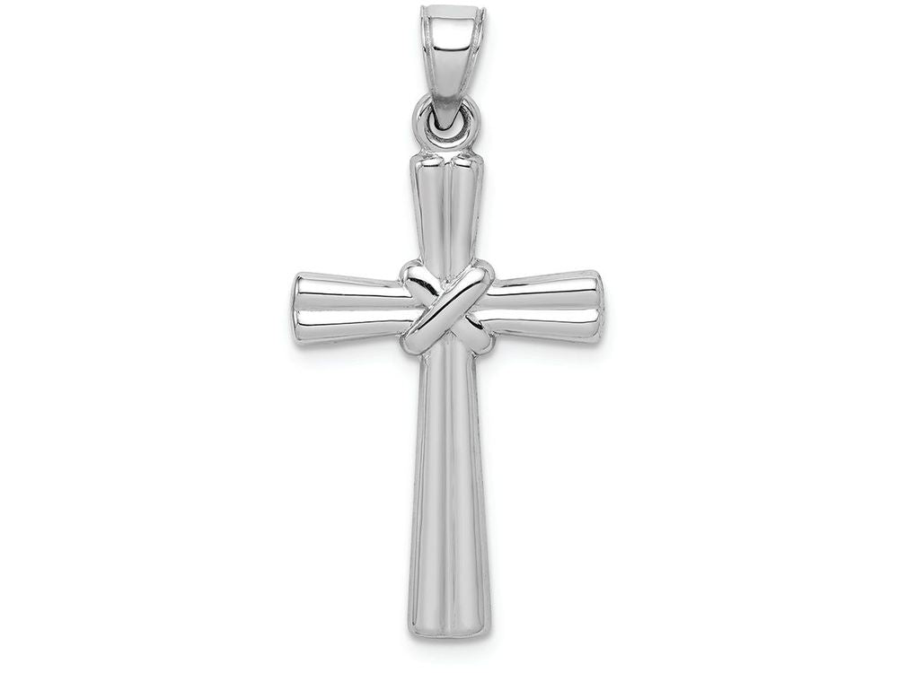 FJC Finejewelers 14k White Gold Hollow Cross Charm