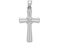 FJC Finejewelers 14k White Gold Hollow Cross Charm