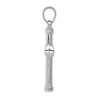 FJC Finejewelers 14k White Gold Hollow Cross Charm