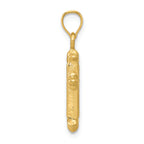 FJC Finejewelers 14k with with Rhodium Hollow Cross Charm