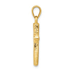 FJC Finejewelers 14k Yellow Gold with with Rhodium Cross Charm