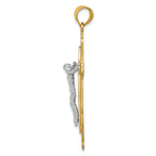 FJC Finejewelers 14k Two-tone Gold Crucifix Charm