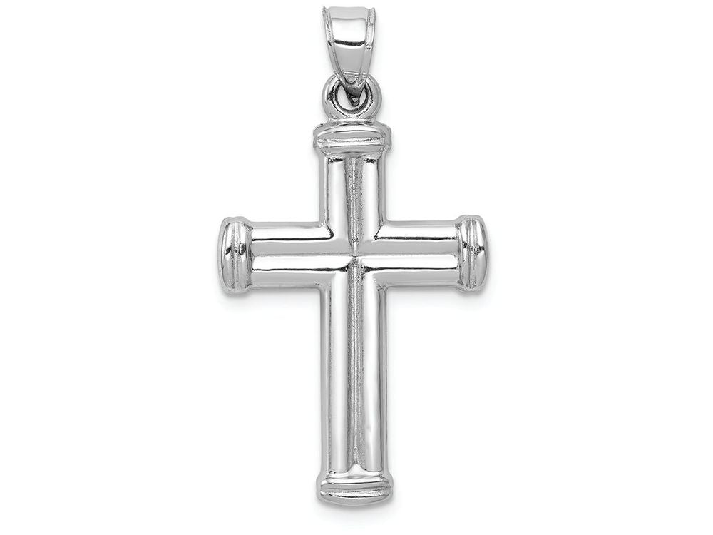 FJC Finejewelers 14k White Gold Hollow Cross Charm