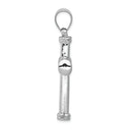 FJC Finejewelers 14k White Gold Hollow Cross Charm