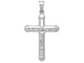 FJC Finejewelers 14k White Gold Reversible Crucifixcross Charm