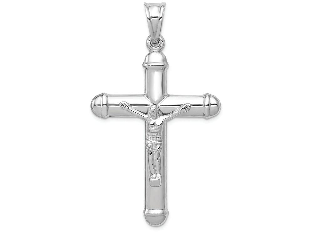 FJC Finejewelers 14k White Gold Reversible Crucifixcross Charm
