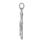 FJC Finejewelers 14k White Gold Reversible Crucifixcross Charm