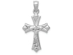 FJC Finejewelers 14k White Gold Reversible Crucifixcross Charm