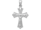 FJC Finejewelers 14k White Gold Reversible Crucifixcross Charm