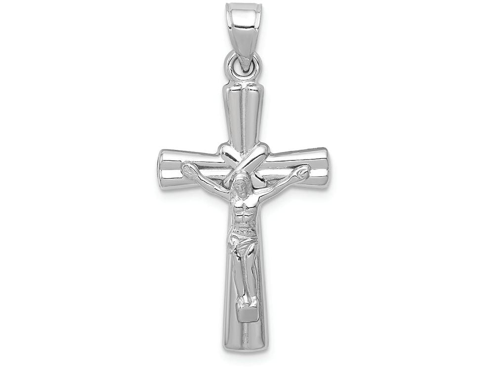 FJC Finejewelers 14k White Gold Reversible Crucifixcross Charm