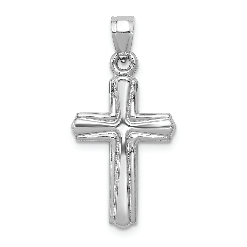 FJC Finejewelers 14k White Gold Reversible Crucifixcross Charm