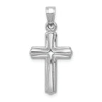 FJC Finejewelers 14k White Gold Reversible Crucifixcross Charm