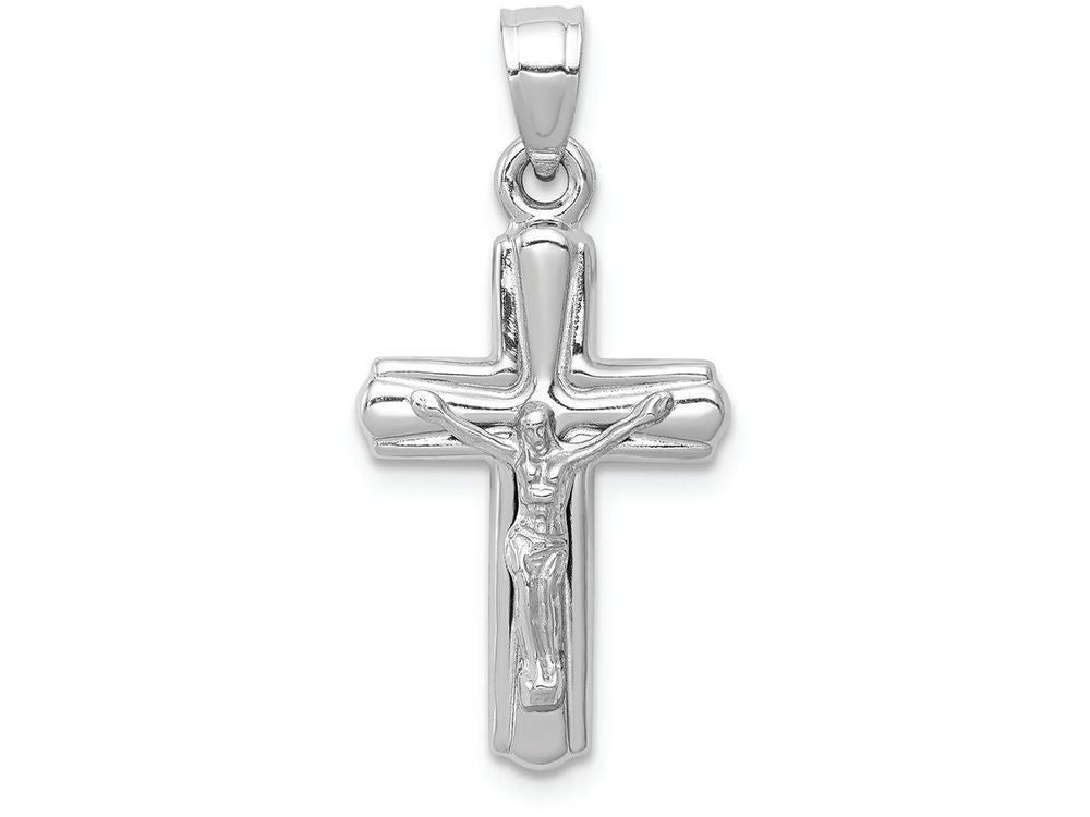 FJC Finejewelers 14k White Gold Reversible Crucifixcross Charm
