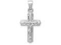 FJC Finejewelers 14k White Gold Reversible Crucifixcross Charm