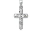 FJC Finejewelers 14k White Gold Reversible Crucifixcross Charm