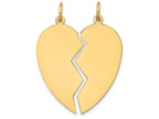 FJC Finejewelers 14k Yellow Gold 2 Piece Heart Charm