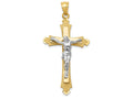 FJC Finejewelers 14k Two-tone Gold Crucifix Charm