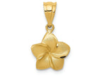 FJC Finejewelers 14k Yellow Gold Plumeria Floral Charm Charm