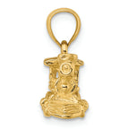 FJC Finejewelers 14k Yellow Gold 3d Locomotive Charm