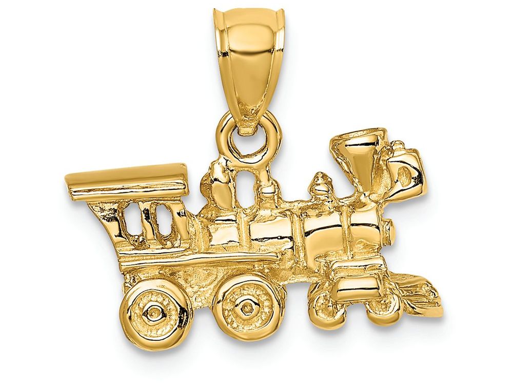 FJC Finejewelers 14k Yellow Gold 3d Locomotive Charm