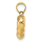 FJC Finejewelers 14k Yellow Gold Quilted Puffed Heart Charm