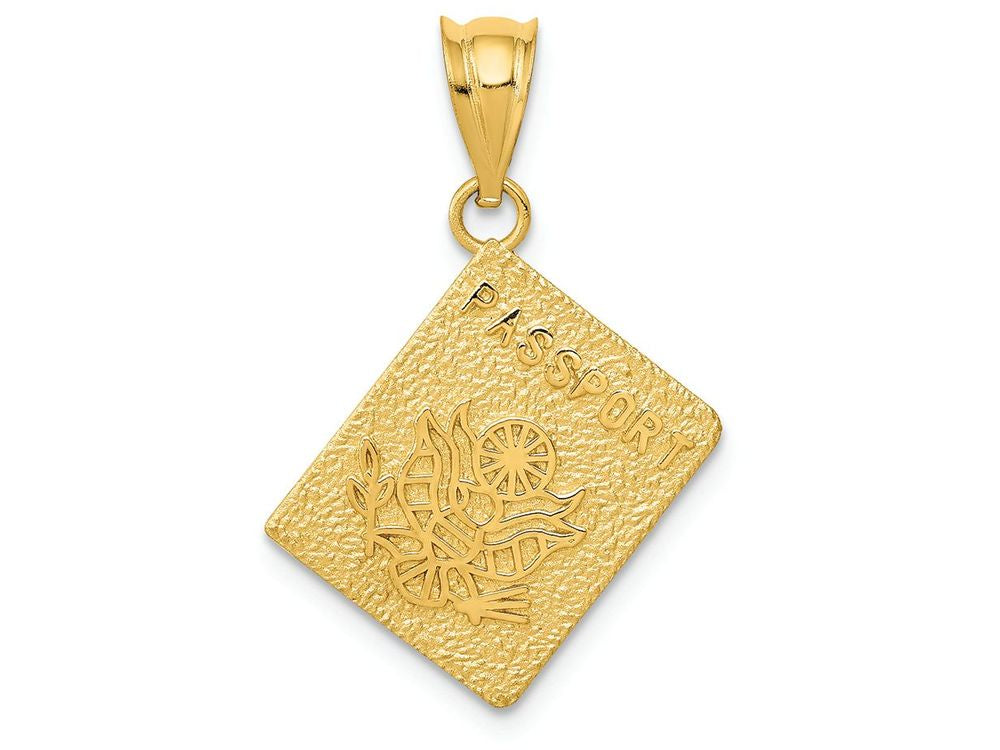 FJC Finejewelers 14k Yellow Gold Passport Charm