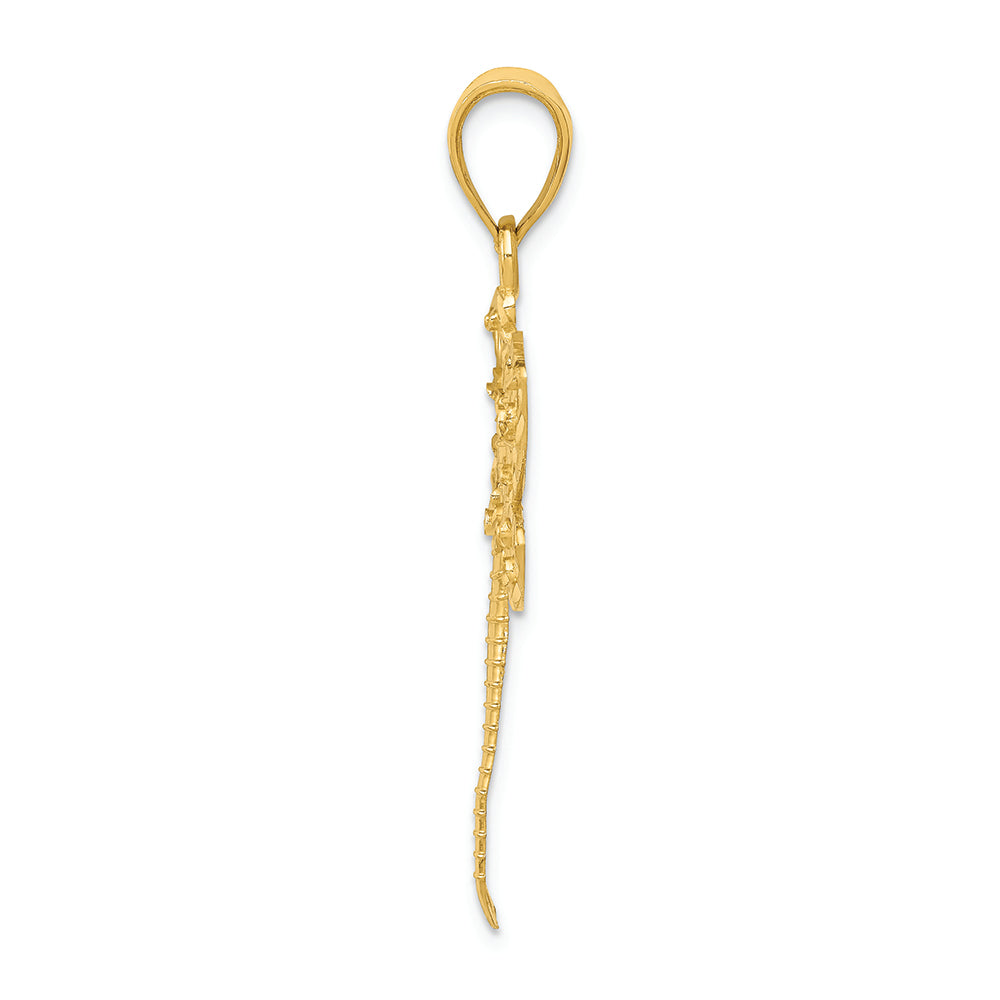 FJC Finejewelers 14k Yellow Gold Bright Cut Dragonfly Charm