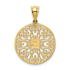 FJC Finejewelers 14k Yellow Gold Fancy Filigree Bright Cut Charm