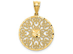 FJC Finejewelers 14k Yellow Gold Fancy Filigree Bright Cut Charm