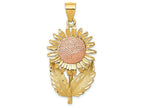 FJC Finejewelers 14k Two-tone Gold Sunflower Charm