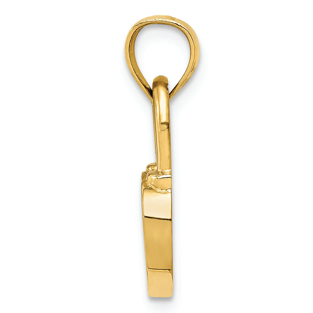 FJC Finejewelers 14k Yellow Gold Heart Lock Charm
