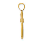 FJC Finejewelers 14k Yellow Gold Whale Tail Hook Charm