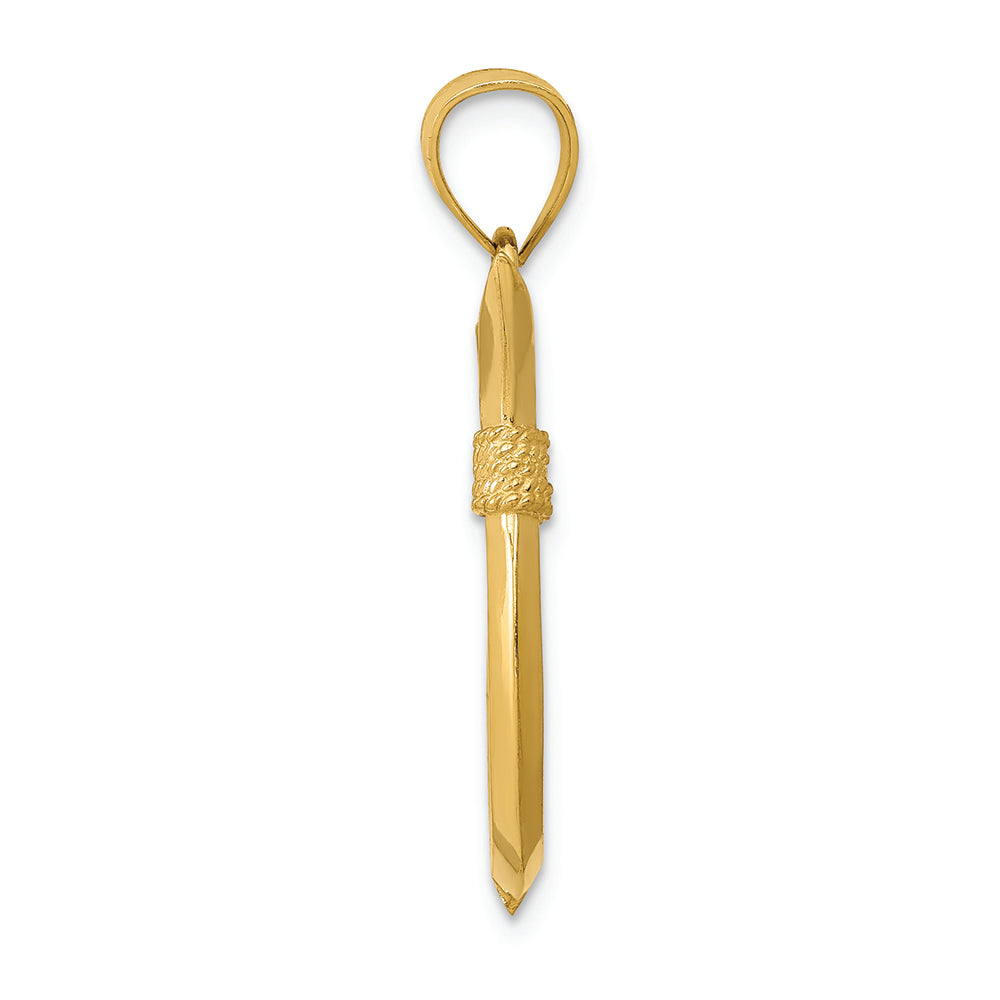 FJC Finejewelers 14k Yellow Gold Whale Tail Hook Charm