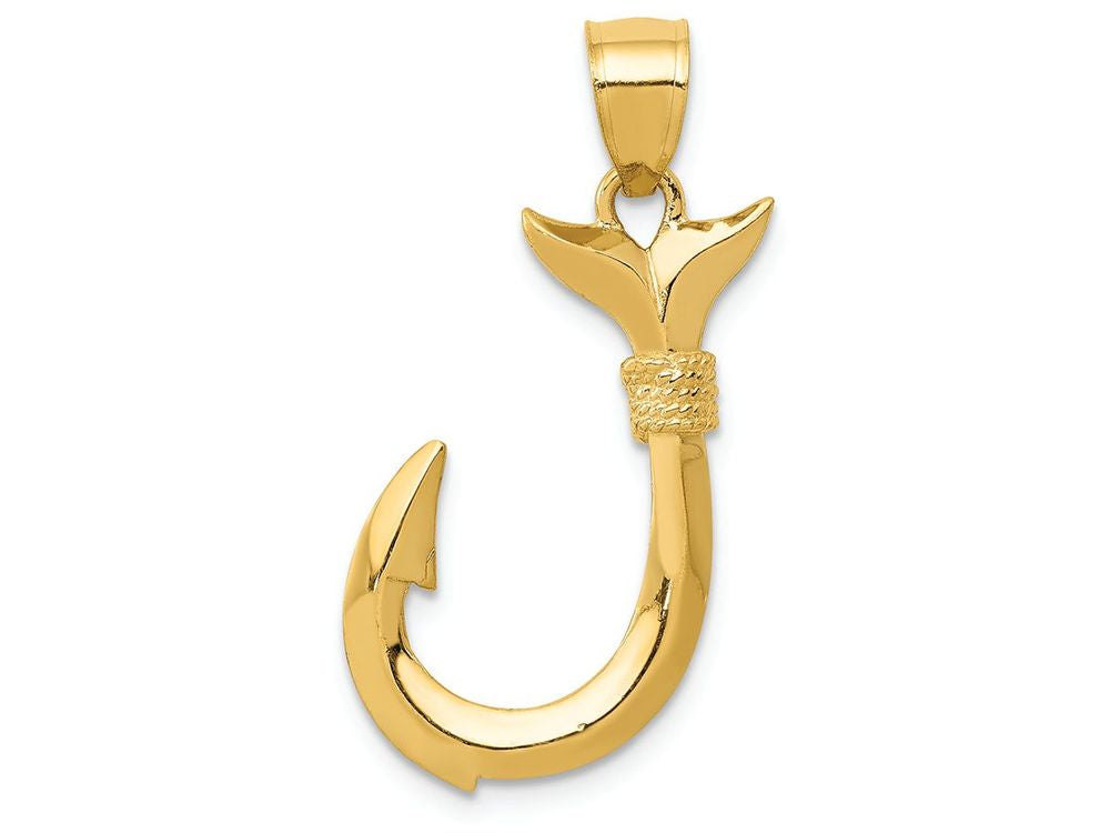 FJC Finejewelers 14k Yellow Gold Whale Tail Hook Charm