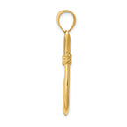 FJC Finejewelers 14k Yellow Gold Whale Tail Hook Charm