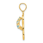 FJC Finejewelers 14k Yellow Gold March CZ Birth Month Stone Flip Flop Charm
